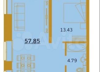 Продаю 2-ком. квартиру, 57.9 м2, Красноярский край, улица Партизана Железняка, 38