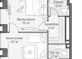 Продается однокомнатная квартира, 56.4 м2, Москва