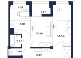 Продам 3-комнатную квартиру, 61.1 м2, рабочий поселок Маркова, улица Академика Герасимова, 12