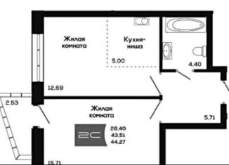 Продается двухкомнатная квартира, 43.9 м2, Новосибирская область, улица Титова, 48
