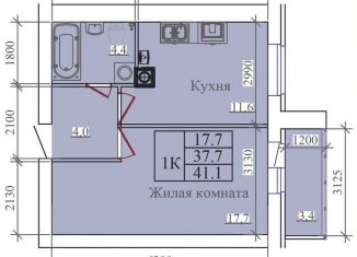 Продам 1-комнатную квартиру, 41.1 м2, Иваново