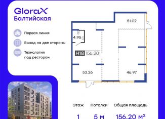Продаю помещение свободного назначения, 156.2 м2, Санкт-Петербург, улица Шкапина, 15, муниципальный округ Екатерингофский