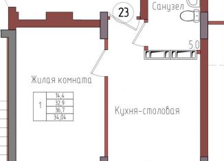 Продам однокомнатную квартиру, 34 м2, Калининград, Центральный район