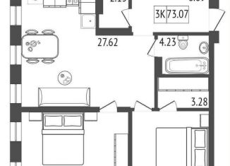 Продается 3-ком. квартира, 58 м2, Красноярск, улица Александра Матросова, 30А