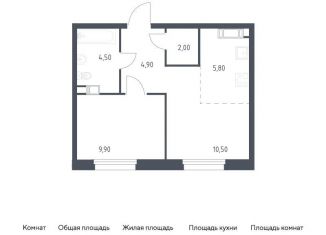 Продаю 1-комнатную квартиру, 37.6 м2, рабочий посёлок Воскресенское, площадь Ленина