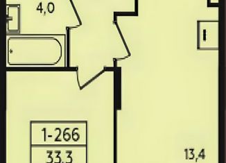 Продаю 1-ком. квартиру, 33.3 м2, Москва, жилой комплекс Дзен-кварталы, 1.2