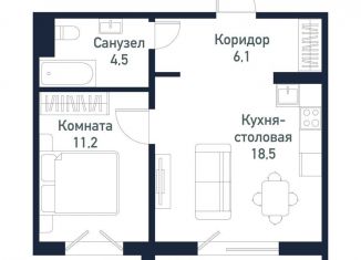 Продается 1-комнатная квартира, 40.3 м2, Челябинская область