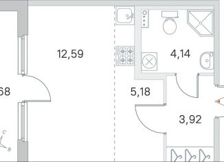 Продается квартира студия, 28.7 м2, посёлок Стрельна, ЖК Любоград