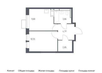 1-ком. квартира на продажу, 31.8 м2, деревня Путилково