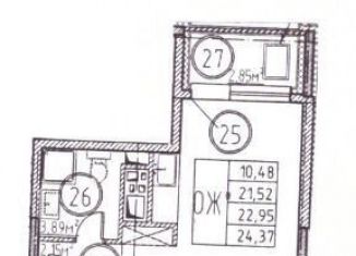 Продается квартира студия, 24.4 м2, Магадан, Речная улица, 13