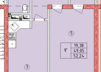 Продаю 1-комнатную квартиру, 52 м2, Грозный, бульвар Султана Дудаева, 1В, 2-й микрорайон