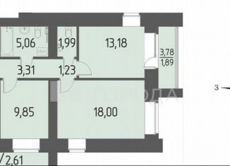 Продается трехкомнатная квартира, 88.8 м2, деревня Кисловка, улица Петра Чайковского, 1