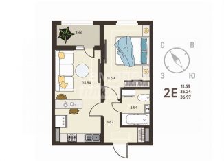 Продам двухкомнатную квартиру, 45.5 м2, Липецк, улица Механизаторов, 15А