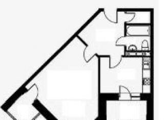 1-комнатная квартира на продажу, 42.8 м2, посёлок Развилка, жилой комплекс Три Квартала, к13