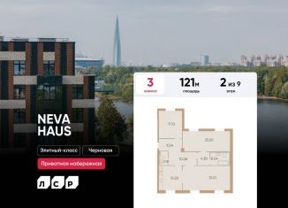 Продается 3-ком. квартира, 121 м2, Санкт-Петербург, Петроградский район, Петровский проспект, 11к3