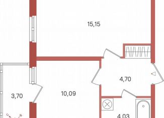 Продам 1-комнатную квартиру, 35.8 м2, Сертолово