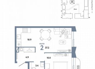 Продаю 2-комнатную квартиру, 37.2 м2, Москва, ЮВАО