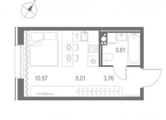 Продается квартира студия, 23.2 м2, Санкт-Петербург, метро Балтийская