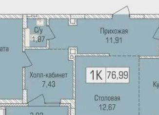 Продаю 1-комнатную квартиру, 76.2 м2, Новосибирск, улица Объединения, 102/4с