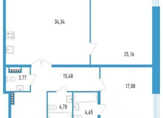 Продается 3-комнатная квартира, 104 м2, Москва, 2-я Рощинская улица, 1, 2-я Рощинская улица