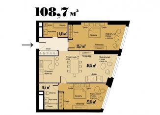 Продам 3-комнатную квартиру, 108 м2, Москва, проспект Мира, 188Бк3, ЖК Триколор