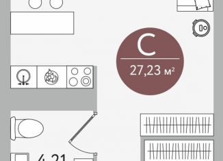 Продается квартира студия, 27.2 м2, Тюмень, ЖК Машаров, улица Николая Машарова, 8