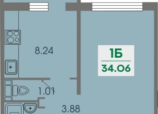 1-ком. квартира на продажу, 34.1 м2, Чебоксары, проспект Геннадия Айги, поз25, Ленинский район