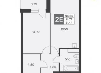 Продам 1-комнатную квартиру, 51.4 м2, Екатеринбург, улица Громова, 26, метро Чкаловская