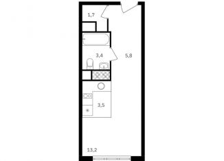 Продается квартира студия, 27.6 м2, Москва, район Щукино, улица Берзарина, 30Б