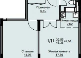 Продажа 1-комнатной квартиры, 47.5 м2, Щёлково, жилой комплекс Соболевка, к8
