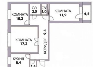 Трехкомнатная квартира на продажу, 113 м2, Москва, проспект Маршала Жукова, 8к3, станция Хорошёво