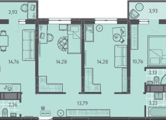 Продается 3-комнатная квартира, 78 м2, Краснодар