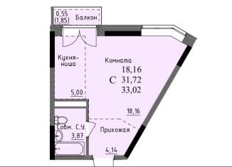 Продам квартиру студию, 31.7 м2, Ижевск, улица Ключевой Посёлок, 23литА