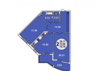 Продажа 2-комнатной квартиры, 79.8 м2, Краснодар, улица Шоссе Нефтяников, 18к4, Западный округ