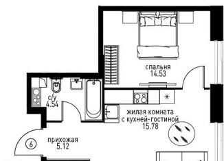 Продается 2-ком. квартира, 38.4 м2, Москва, Мичуринский проспект, вл45, метро Проспект Вернадского