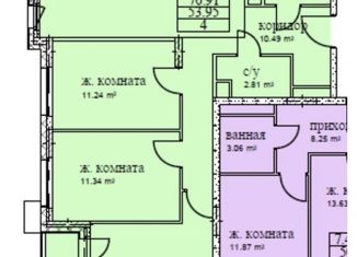 Продам 4-комнатную квартиру, 72.5 м2, село Перхушково, жилой комплекс Равновесие, к9