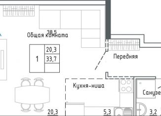 Продаю однокомнатную квартиру, 38.6 м2, Уссурийск, улица Александра Францева, 42