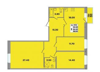 Продаю 3-комнатную квартиру, 101.1 м2, Москва, 1-й Красногвардейский проезд, 22с2, метро Деловой центр