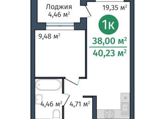 Продам 1-комнатную квартиру, 38 м2, Тюмень, Краснооктябрьская улица, 8, ЖК ДОК