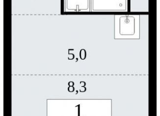 Квартира на продажу студия, 20.6 м2, поселение Сосенское, ЖК Прокшино, жилой комплекс Прокшино, 5.1.4