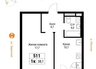 Продам 1-комнатную квартиру, 38.1 м2, Москва, ЖК Западный Порт, Большая Филёвская улица, 3к4