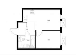 Продажа однокомнатной квартиры, 32.8 м2, Москва, метро Коломенская