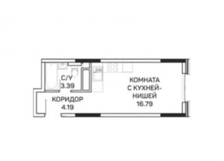 Квартира на продажу студия, 24.4 м2, Москва, СВАО, улица Корнейчука, 27с7