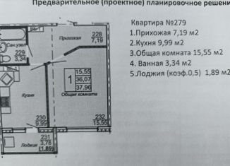 Однокомнатная квартира на продажу, 39 м2, Нижний Новгород, ЖК Новый Город