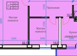 2-ком. квартира на продажу, 68.2 м2, Ставропольский край