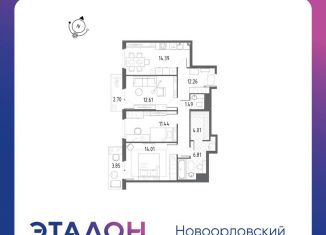 Продажа 3-комнатной квартиры, 78.4 м2, Санкт-Петербург, муниципальный округ Коломяги