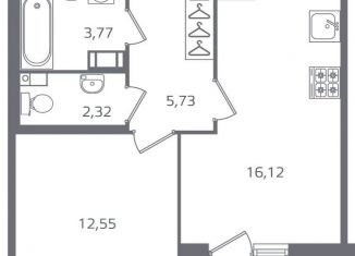 Продажа 1-комнатной квартиры, 42.1 м2, Санкт-Петербург, метро Площадь Мужества
