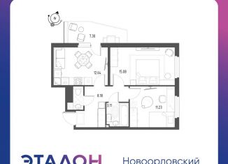 Продается 2-ком. квартира, 53.8 м2, Санкт-Петербург, ЖК Новоорловский