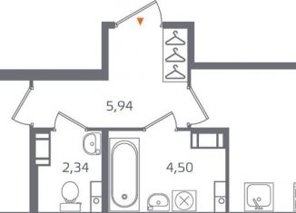 Однокомнатная квартира на продажу, 44.4 м2, Санкт-Петербург, метро Выборгская