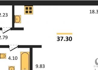 Продажа квартиры студии, 37.3 м2, Новосибирск, ЖК Авиатор, улица Аэропорт, 23/1